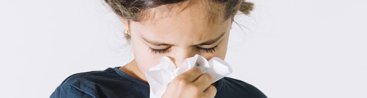 Mädchen mit Allergie