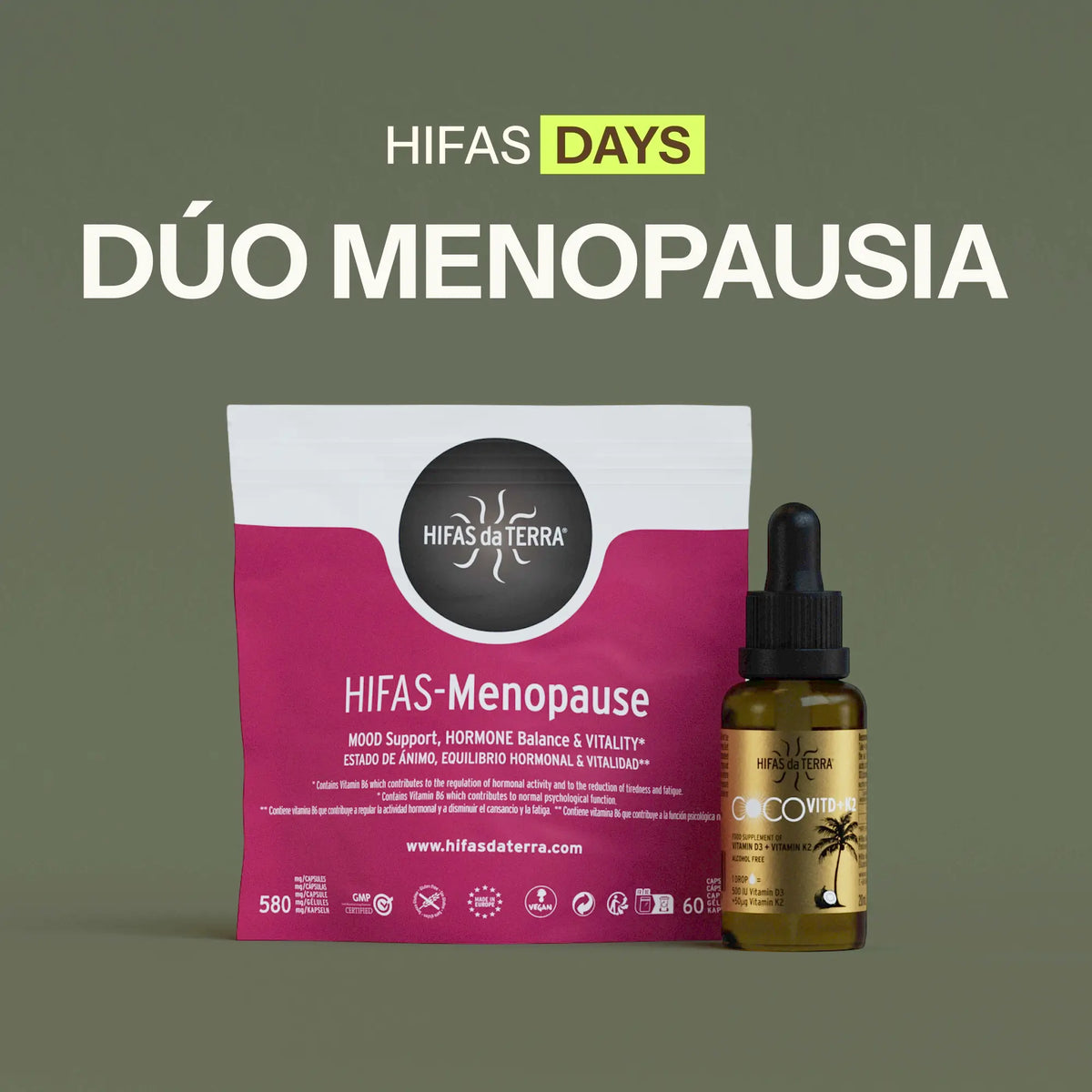 MENOPAUSE DUO: HIFAS-Menopause + Cocovit D+K2