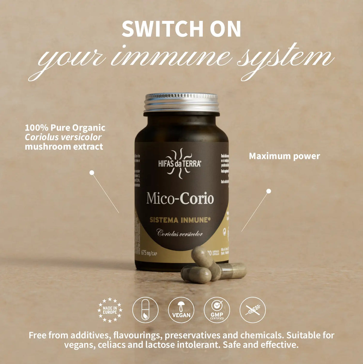 Mico-Corio (Coriolus extract) capsules