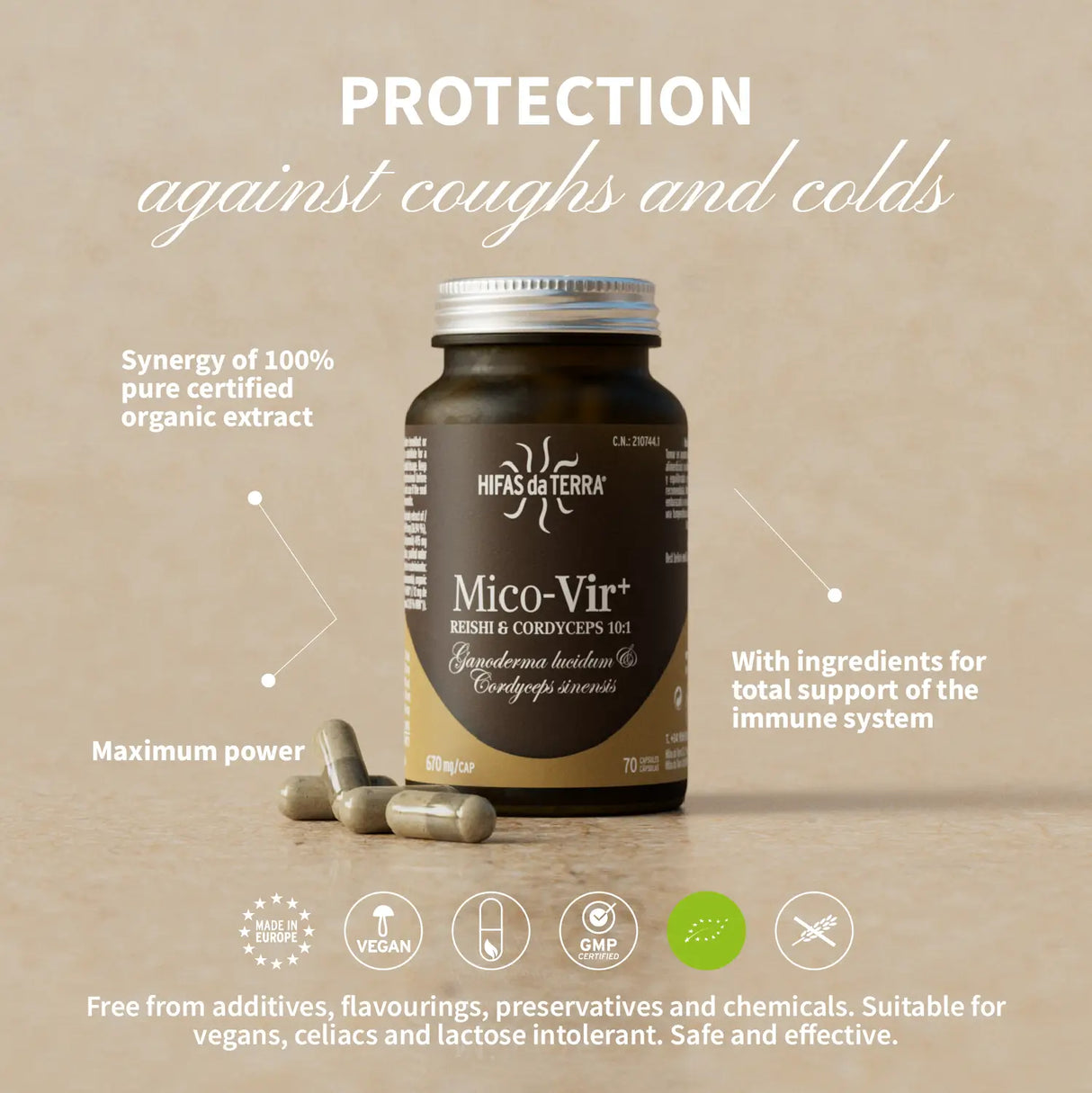 Mico Vir+ (Reishi and Cordyceps Extract) Capsules