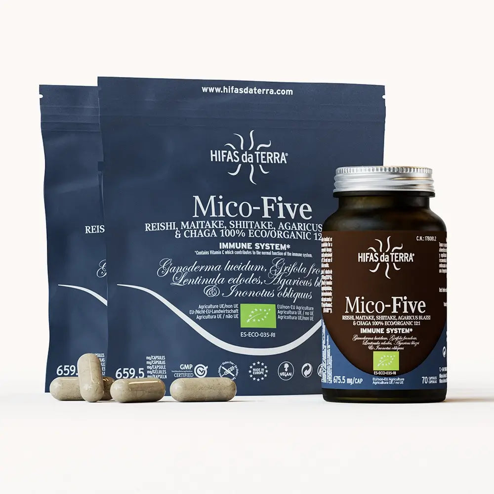 Mico Five (Chaga, Reishi, Maitake, Shiitake, Sun mushroom) Capsules