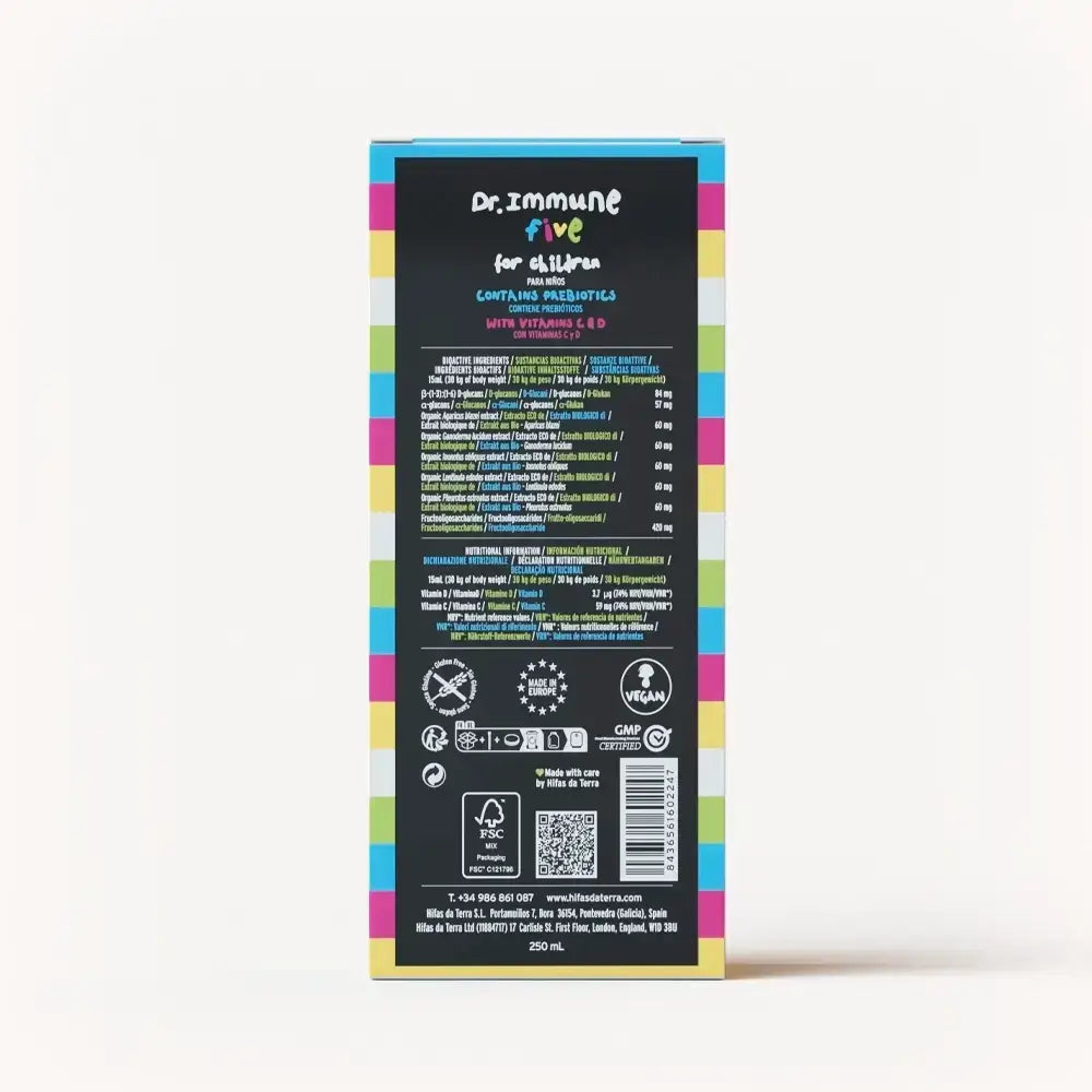 Dr. Immune Five Syrup for defences with prebiotics and vitamins D and C
