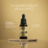 Beneficios de CocoVit D+K2: vitaminas D3 y K2 líquidas | Hifas da Terra
