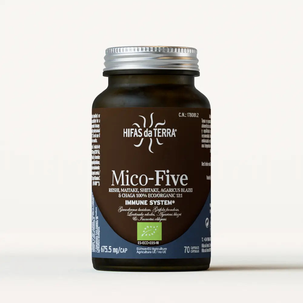 Mico-Five Pure extracts from Reishi, Shiitake, Maitake, Sun and Chaga Mushrooms