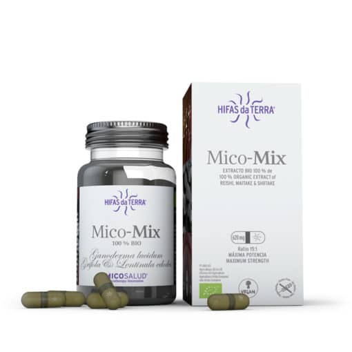 Mico-Mix - Grifola - lentinula edodes - ganoderma lucidum - organic extract 30 capsules - Hifas da Terra